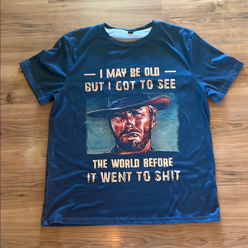 Blue Short Sleeve Crew Neck Tee